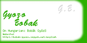 gyozo bobak business card