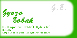 gyozo bobak business card